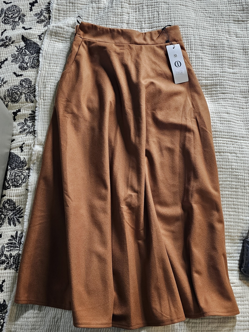 Women’s Flared Midi Skirt in Rust